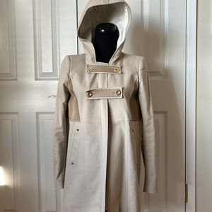 EUC Maje leather and cotton jacket